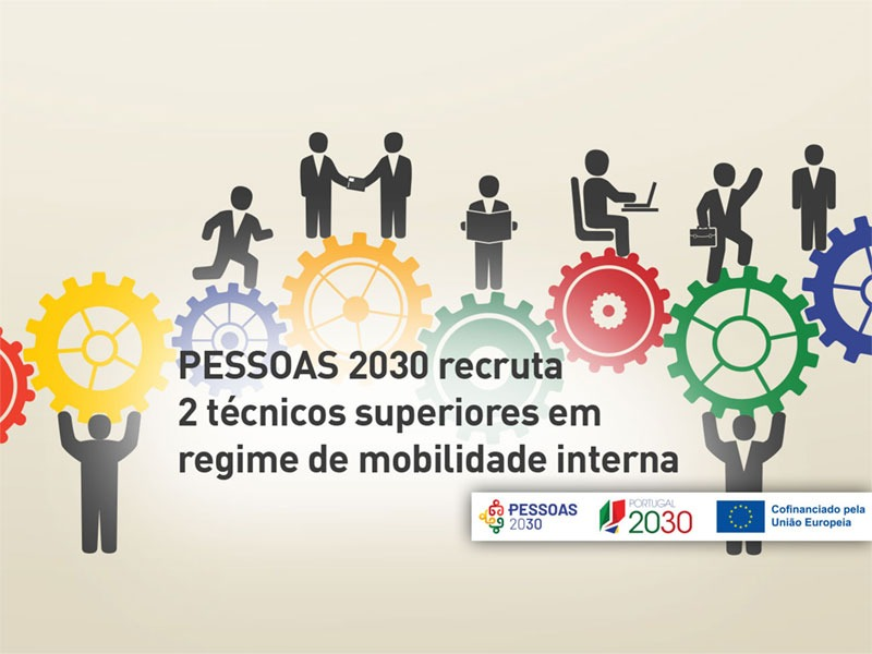 PESSOAS 2030 recruta 2 técnicos superiores em regime de mobilidade interna