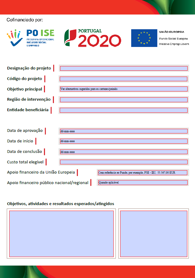 Ficha Projeto POISE - FSE/ IEJ